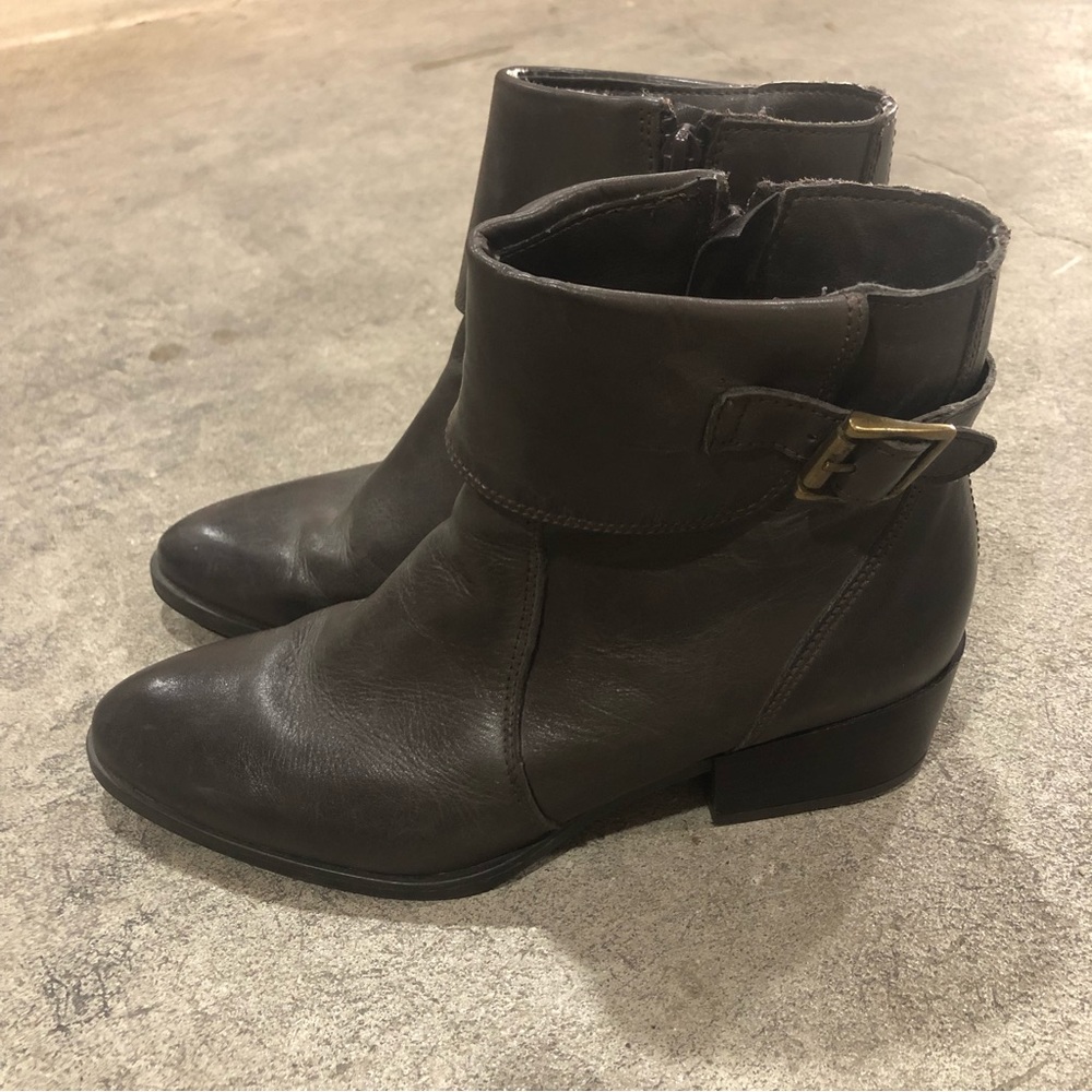 Catherine Malandrino dark drown ankle booties